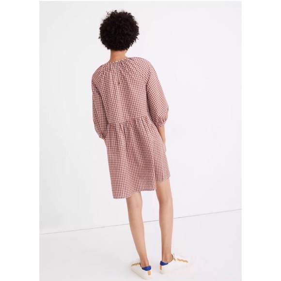 Madewell Easy Gingham Seersucker Cotton Dress Size 8 - Picture 4 of 14